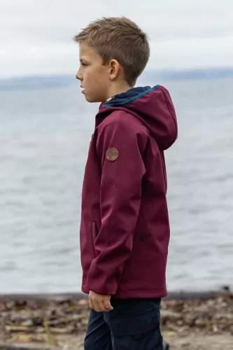 rukka Avan Kinder Soft Shell Jacke - zinfandel
