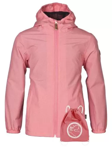 rukka Traveler Kinder Regenjacke mit Gymbag strawberry pink