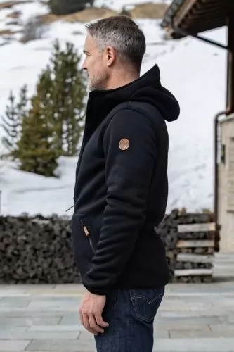 rukka Hunter Herren Strickfleece Jacke - black