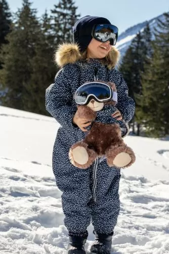 rukka Jamin Kinder Thermo Overall - snowcl mauve shadows