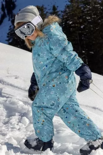 rukka Jamin Kinder Thermo Overall - snowcl mauve shadows