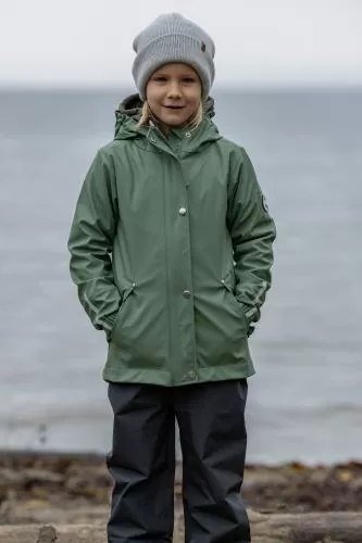 rukka Jem Kinder Regenjacke - hedge green