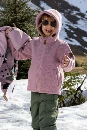 rukka Sammy Kinder Sherpa Fleece Jacke - total eclipse