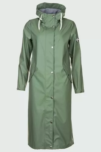 rukka Wolkenbruch Damen Regenmantel lang - green bay