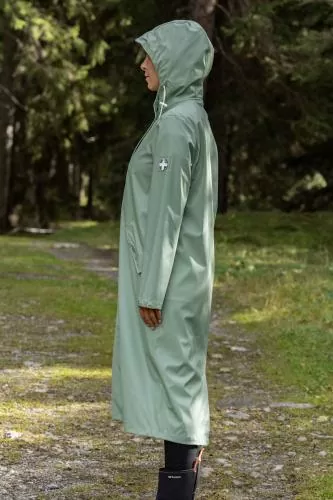 rukka Wolkenbruch Damen Regenmantel lang - green bay