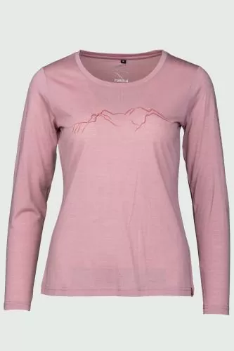 rukka Luisa Merino langarm Shirt - woodrose