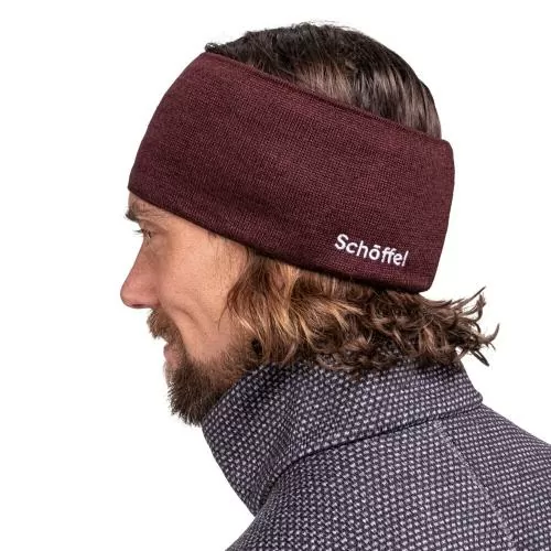 Schöffel Knitted Headband Fornet - red