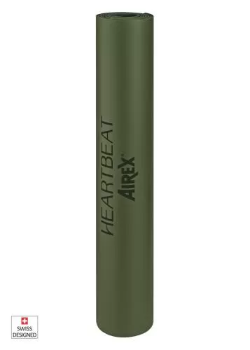 Airex Yoga mat HEARTBEAT - olive, 1830x610x4 mm