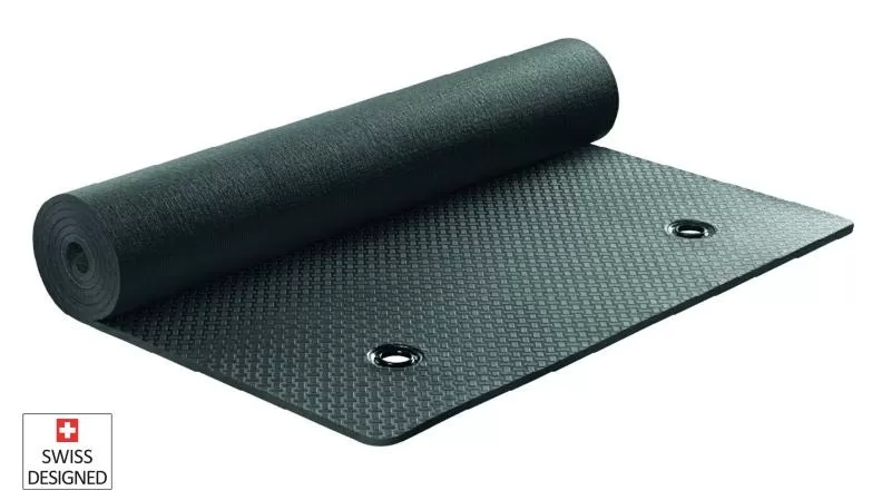 Airex HEARTBEAT YOGA Pro Studio with eyelets - stone grey, 650x1850x6.8 mm