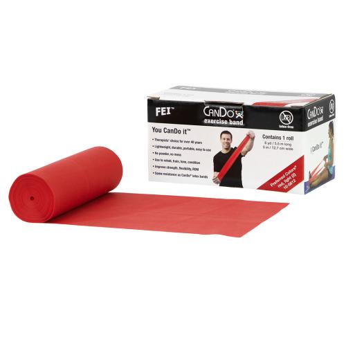 Preview: CanDo CanDo® latex-free exercise band - red, light 550cm