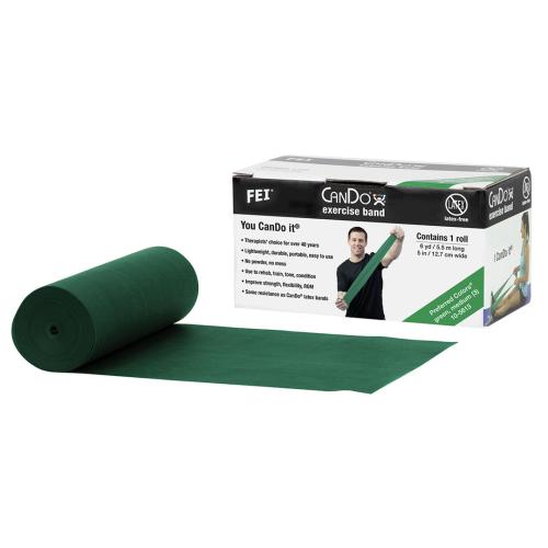 Preview: CanDo CanDo® latex-free exercise band - green, medium 550cm
