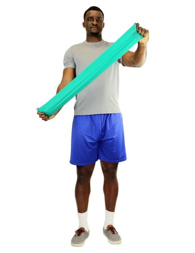 Preview: CanDo CanDo® latex-free exercise band - green, medium 550cm