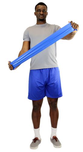 Preview: CanDo CanDo® latex-free exercise band - blue, heavy 550cm