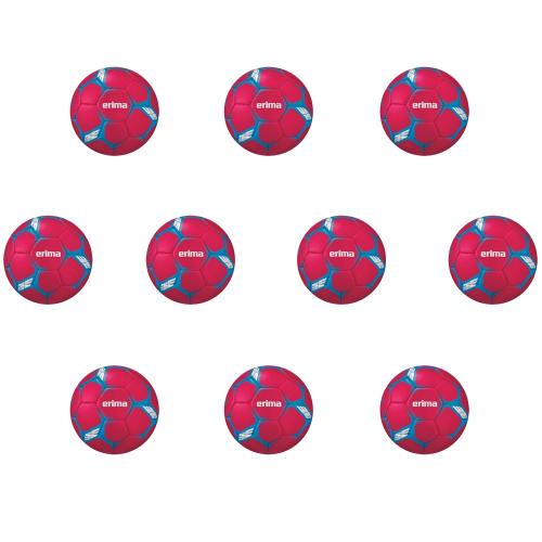 Preview: 10-er Set Erima Flash Training Handball - size 2, pink, curacao