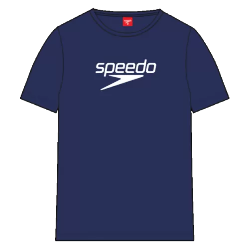 Speedo T-shirt Big Logo Unisex Teamwear Male Adult - Navy