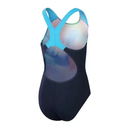 Speedo Digi Placement Splashback Swimwear Female Junior/Kids - True Navy, Picton Blue, Siren Red, Lemon