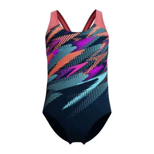 Speedo Digi Placement Splashback Swimwear Female Junior/Kids - Coral Sands