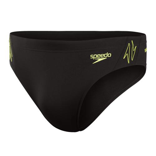 Speedo Hyperboom Splice Brief Swimwear Male Adult - Black, Lemon Dr