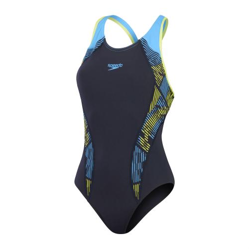 Preview: Speedo Placement Laneback Swimwear Female Adult - True Navy / Cur