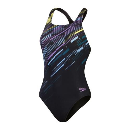 Preview: Speedo Digital Printed Medalist Swimwear Female Adult - Black