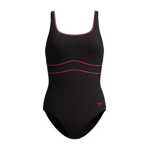 Speedo Solid Contour Eclipse 1pc Swimwear Female Adult - Anthracite/Ruby
