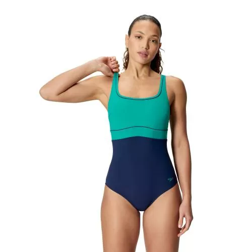 Speedo Solid Contour Eclipse 1pc Swimwear Female Adult - Peacock Teal/Peacoat