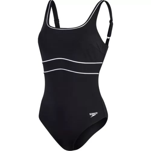 Speedo New Contour Eclipse 1pce Swimwear Female Adult - Black/White