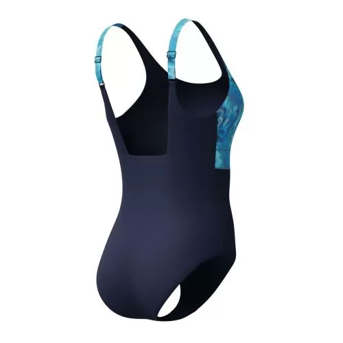 Speedo Print Contour Eclipse 1pc Swimwear Female Adult - Peacoat/Skydive