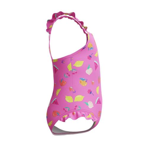 Preview: Speedo Print Frill Thinstrap 1pc Swimwear Female Infant/Toddler - Neon Flamingo