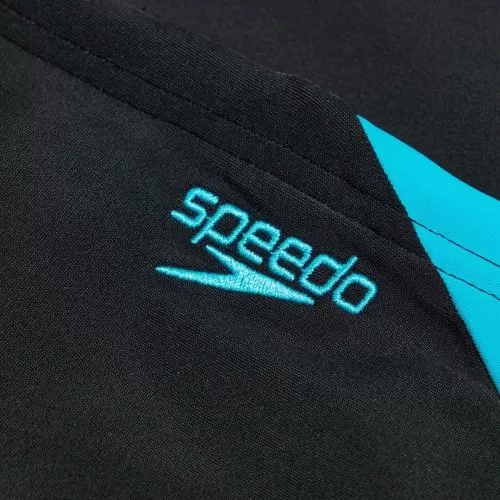 Speedo Hyper Boom Logo Splice Aquash Male Junior/Kids (6-16) - Black/Bolt