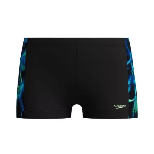 Speedo Print Panel Aquashort Swimwear Male Junior/Kids - Anthracite/Pale Clover