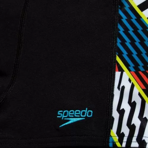 Speedo Digital Panel Aquashort Swimwear Male Junior/Kids - Black, White, W