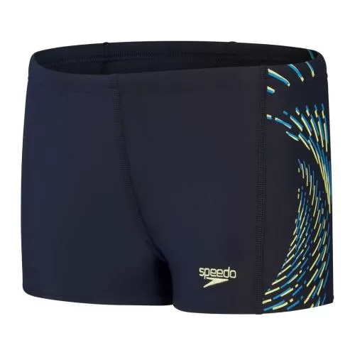 Speedo Plastisol Placement Aquashort Swimwear Male Junior/Kids (6-1 - True Navy/Bondi B