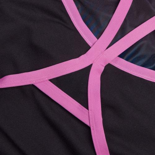 Preview: Speedo Placement Digital Turnback Swimwear Female Adult - Black, Kiki Pink,Picton Blue