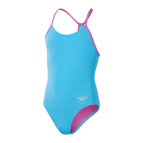 Preview: Speedo Solid Lane Line Back Swimwear Female Teen/Youth - Picton BLue