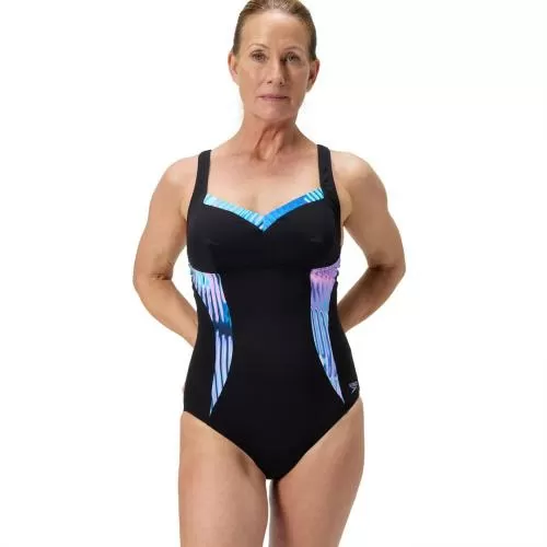 Speedo Printed Lunaelustre 1pc Swimwear Female Adult - Indigo Glow
