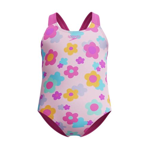 Preview: Speedo Print Racerback 1pc Swimwear Female Infant/Toddler - Neon Flamingo