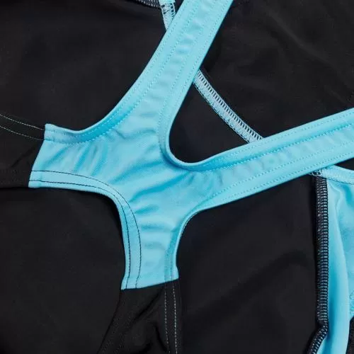 Speedo Colourblock Splice Muscleback Swimwear Female Adult - Black / Sweet P
