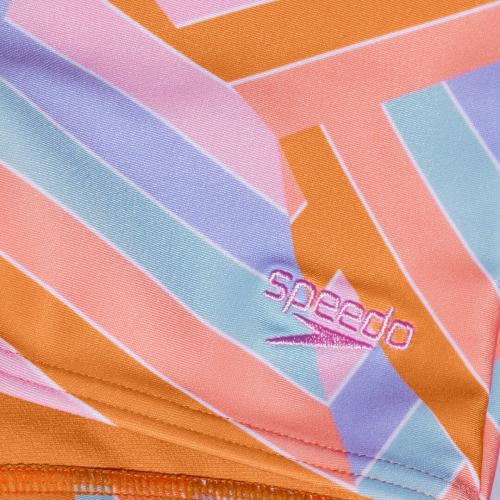 Preview: Speedo Allover 2 piece Boyleg Short Swimwear Female Junior/Kids - Pumpkin Spice,