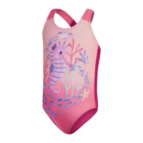 Preview: Speedo Digital Printed Swimsuit Swimwear Female Infant/Toddler - Bloominous pink