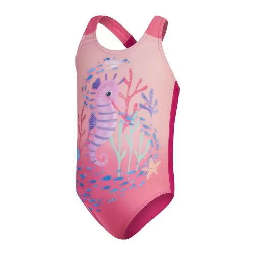 Speedo Digital Printed Swimsuit Swimwear Female Infant/Toddler - Bloominous pink