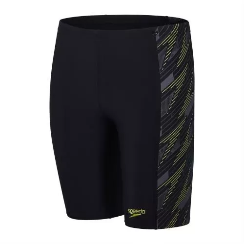 Speedo HyperBoom Panel Jammer Swimwear Male Junior/Kids - Black / Lemon
