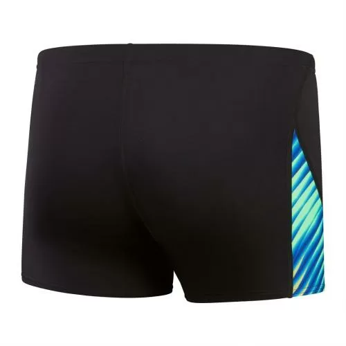 Speedo Allover Digi V-Cut Aquashort Swimwear Male Adult - Black/True Coba