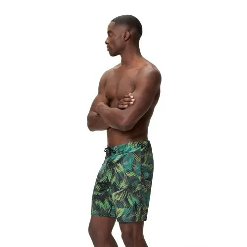 Speedo Print Lookout Boardshort 18" Watershorts Male Adult - Anthracite/Deep Olive