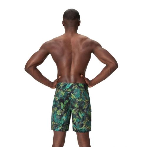 Preview: Speedo Print Lookout Boardshort 18" Watershorts Male Adult - Anthracite/Deep Olive