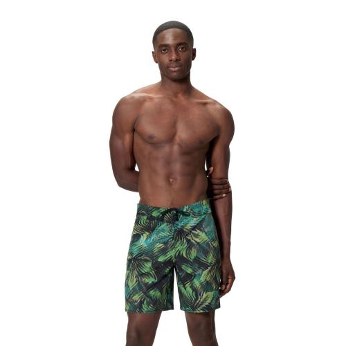 Preview: Speedo Print Lookout Boardshort 18&amp;quot; Watershorts Male Adult - Anthracite/Deep Olive
