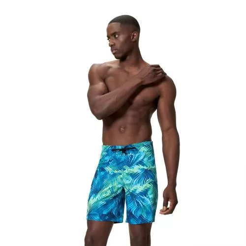 Speedo Print Lookout Boardshort 18" Watershorts Male Adult - Peacoat/Border Blue