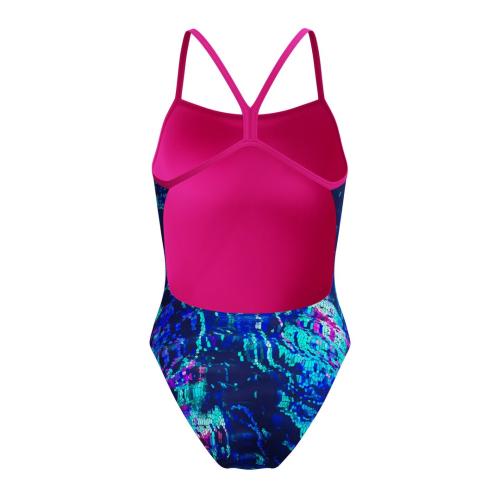 Speedo Vanquisher Printed V-Back 2.0 Swimwear Female Adult - Pixel Pool/Navy