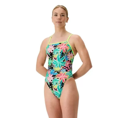 Speedo Printed V-Back Swimwear Female Adult - Tropicana- Black