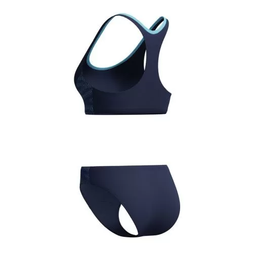 Speedo Placement Racerback 2pc Swimwear Female Adult - Peacoat/Angelic Blue